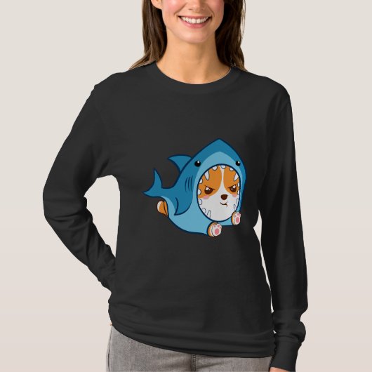 Cute Corgi Shark Tシャツ (正面)