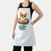 Cute Corgi "Vacation Mode" Summer Design エプロン (インサイチュ)