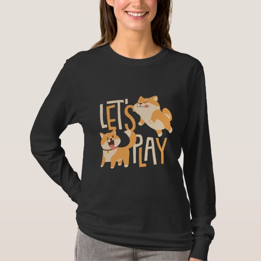 Cute Corgis Lets Play Tシャツ (正面)