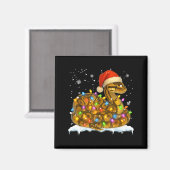 Cute Corn Snake Christmas Light Funny Corn Snake L マグネット (正面/裏面)