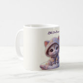 Cute Cosmic Cat Mug – Pastel Galaxy Kitten コーヒーマグカップ (正面左)