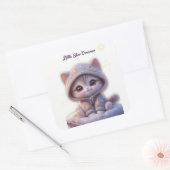Cute Cosmic Cat Sticker スクエアシール (封筒)