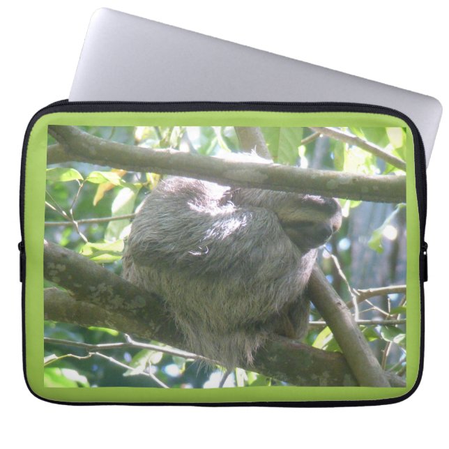 Cute Costa Rica Sloth Laptop Sleeve ラップトップスリーブ (正面)