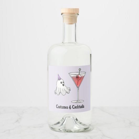 Cute Costumes & Creepy Cocktails リキュールボトルラベル (正面)