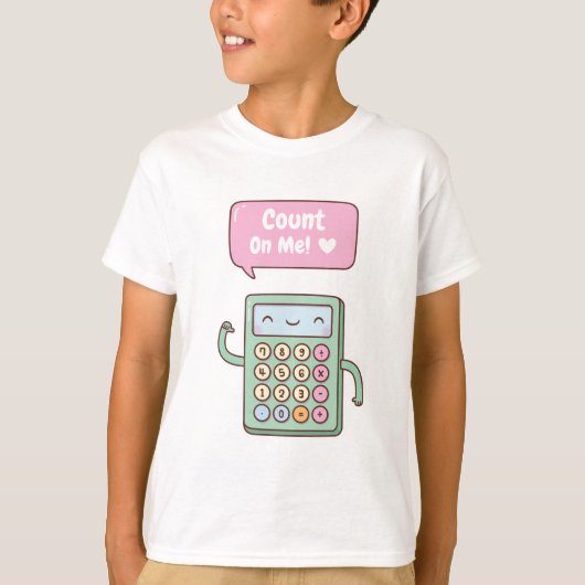 Cute Count On Me Calculator Doodle(Cute On Me Calc Tシャツ (正面)
