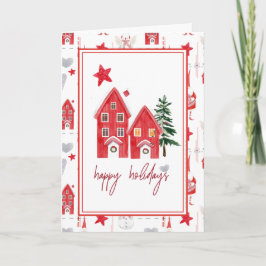 Cute Country Christmas Holiday Folded Card シーズンカード