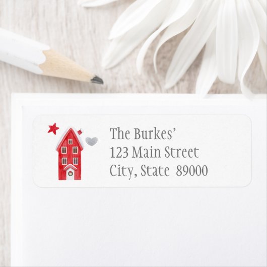 Cute Country Christmas Return Address Labels ラベル (インサイチュ)