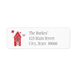 Cute Country Christmas Return Address Labels ラベル