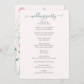 Cute Country Daisies Wedding Program プログラム (正面/裏面)