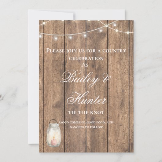  Cute Country Wedding and Details Invitation 招待状 (正面)