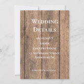  Cute Country Wedding and Details Invitation 招待状 (裏面)