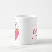 Cute Couple Heart Illustration Romantic Gift コーヒーマグカップ (中央)