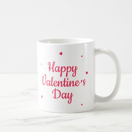 Cute Couple Heart Illustration Romantic Gift コーヒーマグカップ (右)