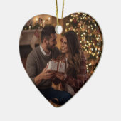 Cute Couples First Christmas Ornament | Custom セラミックオーナメント (左)
