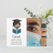 Cute Covid-19 Boy卒業写真 案内状 (スタンド正面)