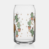 Cute Cow & Cactus Glass Can Drinkware Set ガラス缶 (左)