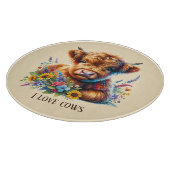 Cute cow lovers customizable カッティングボード (角)