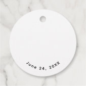 Cute Cow Moo Rustic Farm Party Animal Ball フェイバータグ (裏面)