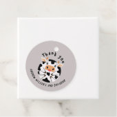 Cute Cow Moo Rustic Farm Party Animal Ball フェイバータグ (インサイチュ)