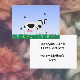 Cute Cow Mother’s Day シーズンカード