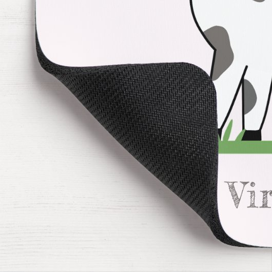 Cute Cow Pink Mouse Pad マウスパッド (コーナー)