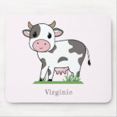 Cute Cow Pink Mouse Pad マウスパッド (正面)