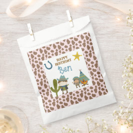 Cute Cow print Cowboy Birthday フェイバーバッグ
