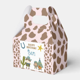 Cute Cow print Cowboy Birthday フェイバーボックス