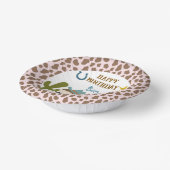 Cute Cow print Cowboy Birthday ペーパーボウル (傾斜あり)