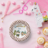 Cute Cow print Cowboy Birthday ペーパーボウル (パーティー)