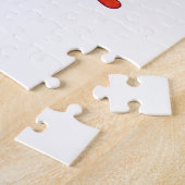 Cute Cow Red Hearts Puzzles  ジグソーパズル (側面)