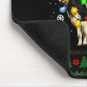 Cute Cow Santa Christmas Lights Ugly Xmas Sweater  マウスパッド (コーナー)