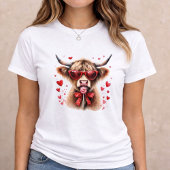 Cute Cow Valentine Gift トライブレンドTシャツ
