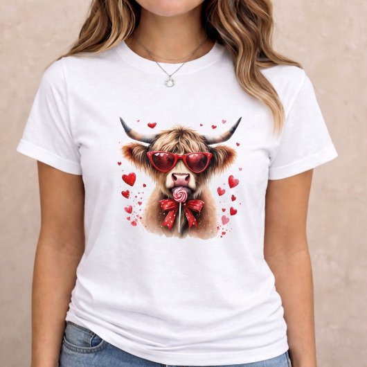 Cute Cow Valentine Gift トライブレンドＴシャツ