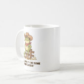 Cute Cowboy Frog Lollygaggin' Western Frog Humor コーヒーマグカップ (正面左)