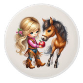 Cute cowgirls girls room  セラミックノブ (正面)