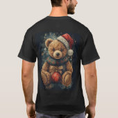 Cute Cozy Christmas Teddy Bear with Ornament Tシャツ (裏面)
