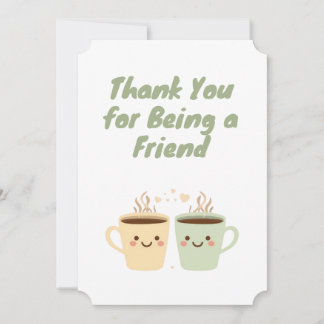 Cute & Cozy Friendship Thank You Card  招待状