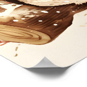 Cute Cozy Penguin Winter Nursery Wall Art Poster ポスター (角)