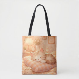 Cute Cozy Sleeping Cat Tote Bag トートバッグ