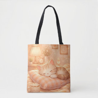 Cute Cozy Sleeping Cat Tote Bag トートバッグ