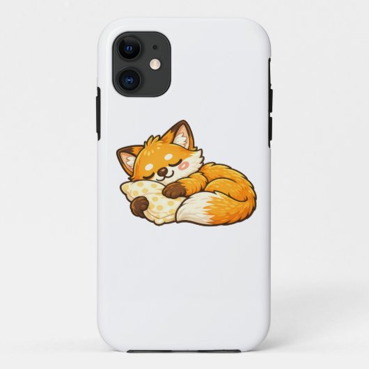 Cute Cozy Sleeping Fox Case-Mate iPhoneケース (裏面)
