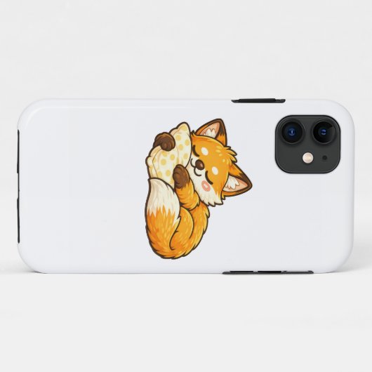 Cute Cozy Sleeping Fox Case-Mate iPhoneケース (裏面(横))