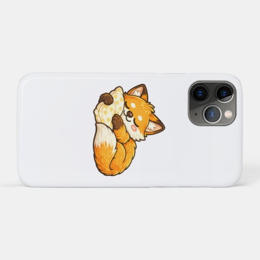 Cute Cozy Sleeping Fox Case-Mate iPhoneケース (裏面(横))