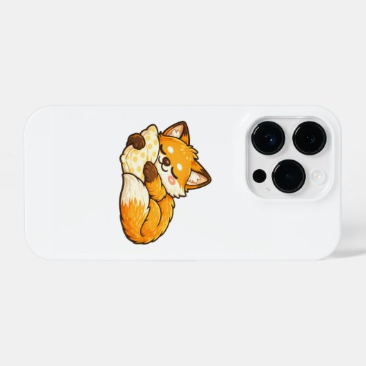 Cute Cozy Sleeping Fox iPhoneケース (裏面横)