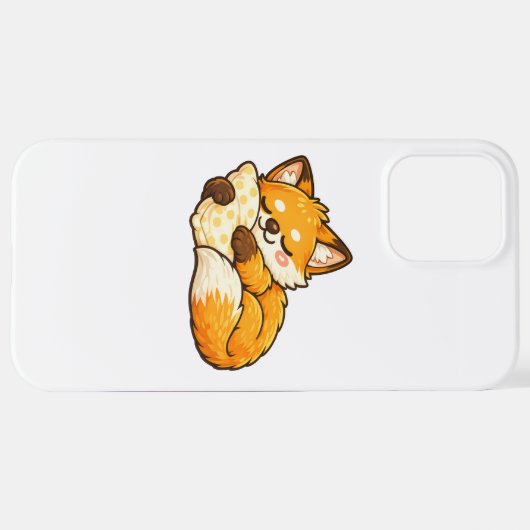 Cute Cozy Sleeping Fox iPhoneケース (裏面横)