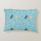 Cute & Cozy Sleepy Cat Dreams Pattern アクセントクッション (裏面)