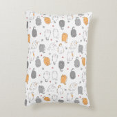 Cute & Cozy Sleepy Cat Dreams Pattern アクセントクッション (裏面(縦))