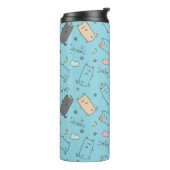 Cute & Cozy Sleepy Cat Dreams Pattern タンブラー (回転左)