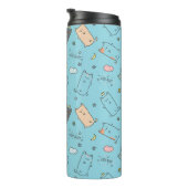 Cute & Cozy Sleepy Cat Dreams Pattern タンブラー (回転右)